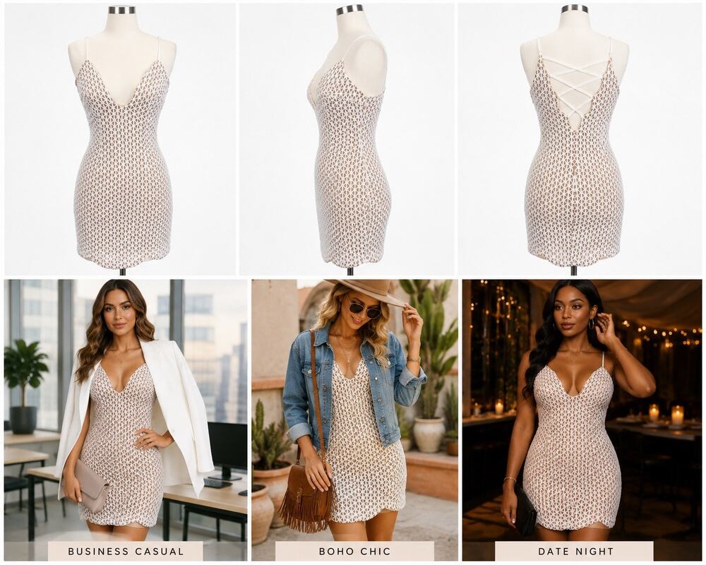 Fashion Nova Nude Bodycon Mini Dress Size Small